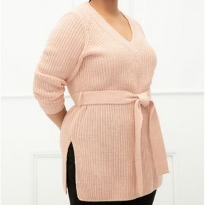 Eloquii Elements Plus Size Tie Waist Tunic Sweater Plus Size 26